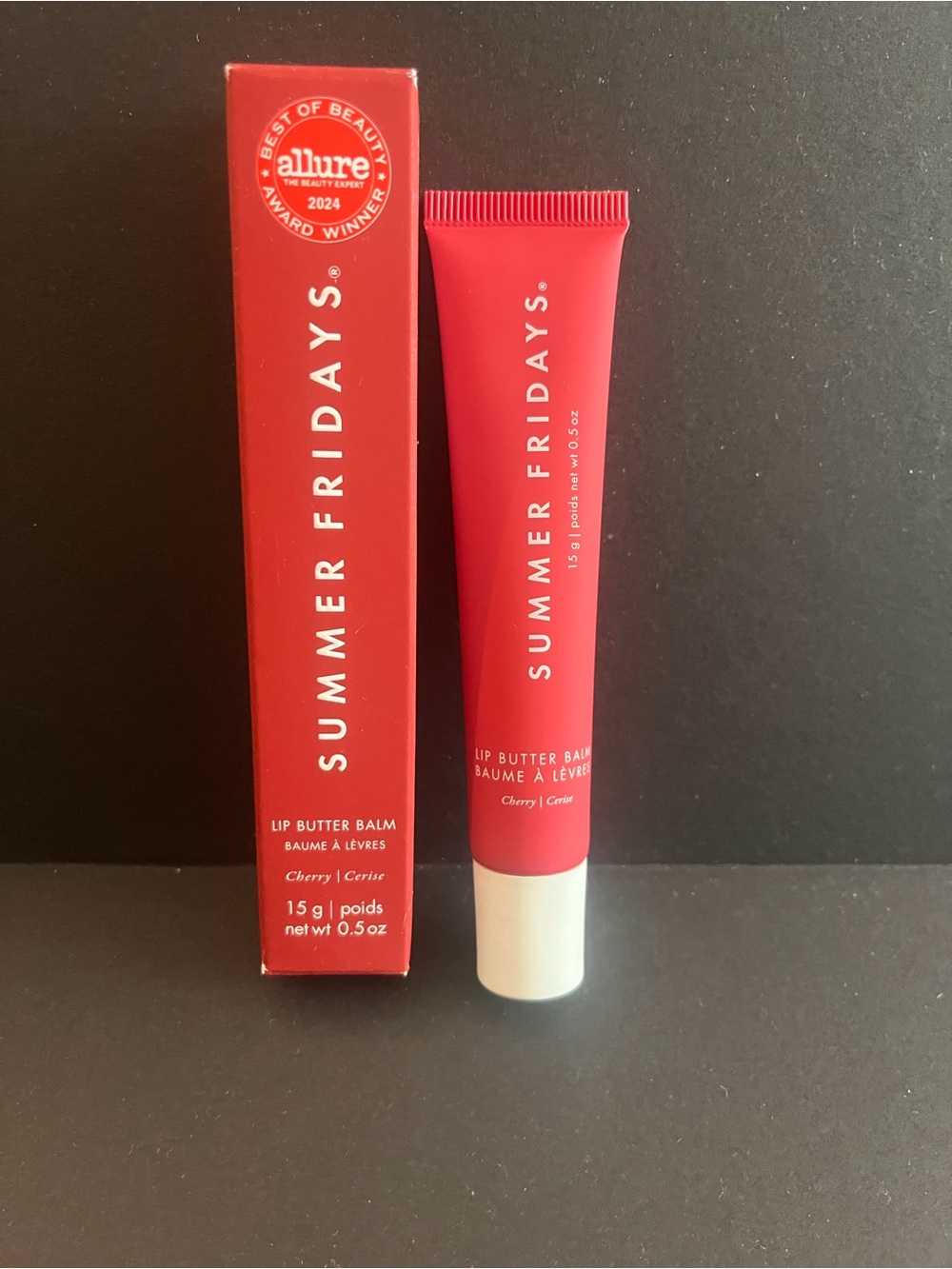 Summer Fridays Cherry Lip Butter Balm - Bright Red Tube